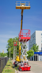 Different self propelled scissor lifts and articulated boom lift © An-T