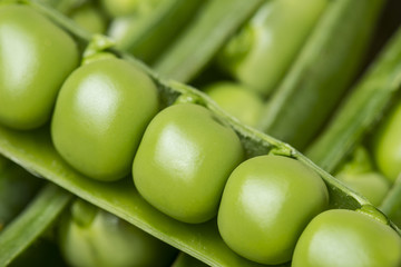 green peas close up - macro photo