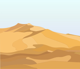 landscape desert, vector