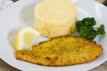 poisson meunière et polenta