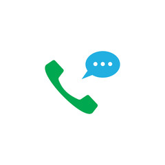 Chat Call Logo Icon Design