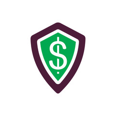 Shield Money Logo Icon Design