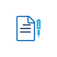 Write Paper Logo Icon Design