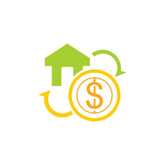 Money Home Logo Icon Design