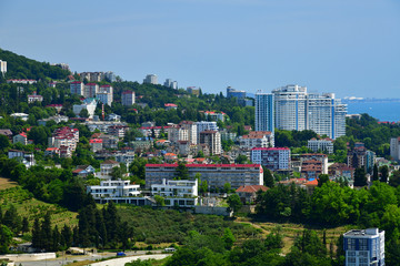 Panorama of Sochi city in Russia