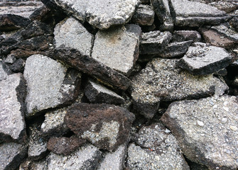 Crack cement material in construction area 