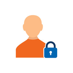 Lock User Logo Icon Design