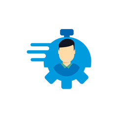 Human Gear Logo Icon Design