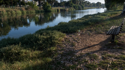 Yarkon river landscape, Tel Aviv Israel