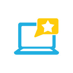 Online Testimonial  Logo Icon Design