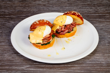 Tasty eggs Benedict