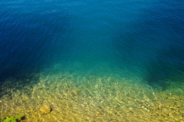 Fototapeta na wymiar clear blue water