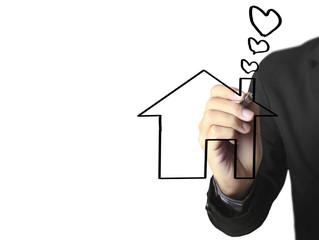 Hand drawing  house