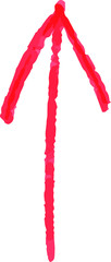 Red Pencil stroke Arrow 3