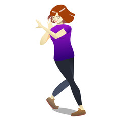 Jazz Funk Dancer in Cartoon Style