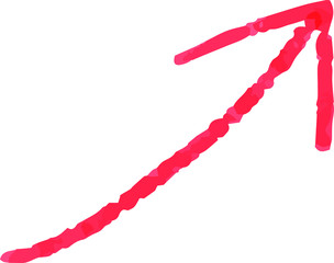 Red Pencil stroke Arrow 1
