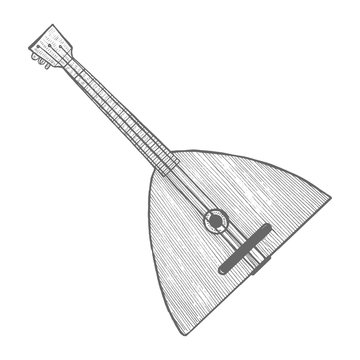 balalaika musical instrument sketch clip art preview