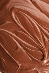Tasty melted chocolate as background