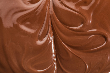 Tasty melted chocolate as background