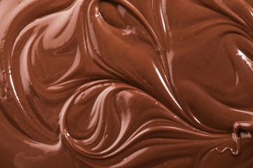Tasty melted chocolate as background