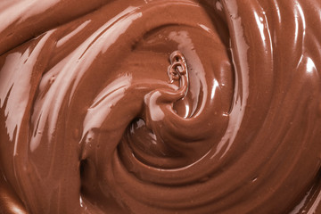 Tasty melted chocolate as background