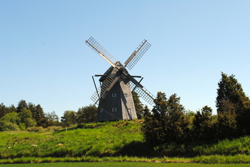Plakat alte Windmühle in Schweden