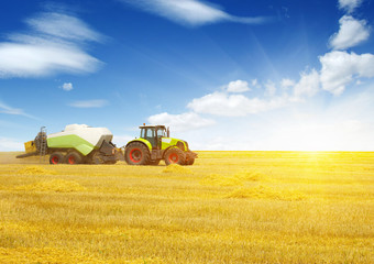 Obraz premium tractor on field
