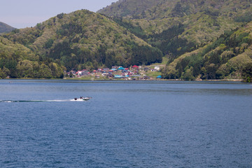 Fototapeta na wymiar 野尻湖の景色