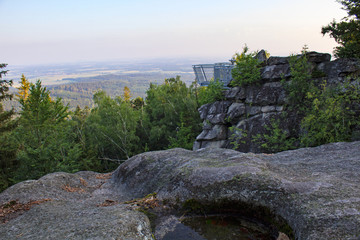 Vantage point Mandelstein from side with water, Austria