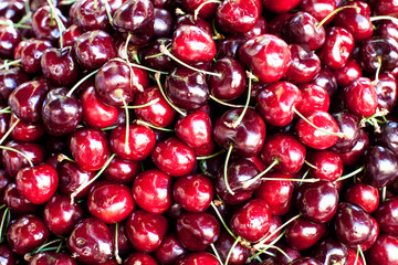 Cherries at a market in Aix-en-Provence, France