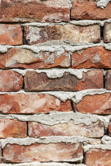 Uncoated house brick wall texture background