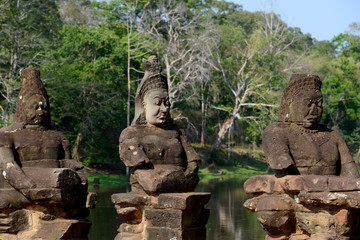 CAMBODIA SIEM REAP ANGKOR THOM SOUTH GATE