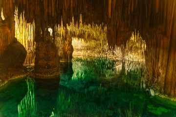 Famous Cuevas del Drach in Mallorca Island, Spain