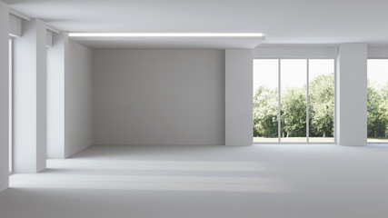 Modern house interior. Repairs. Gray interior. 3D rendering.