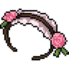 Fototapeta premium vector pixel art female hairband