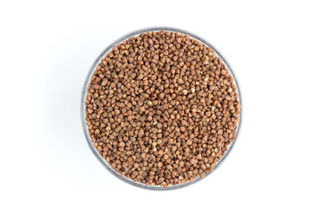 Buckwheat isolated on white background.