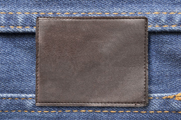 Blank leather label