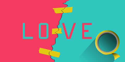 Love background. Illustration of love. Background, postcard, banner, posting, t-shirt etc.