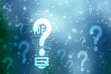 2d illustration question mark