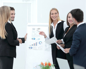 Business people at presentation in office