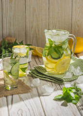 fresh healthy homemade lemonade