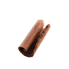 Chocolate curl, isolated on white