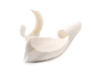 Chocolate curls, isolated on white