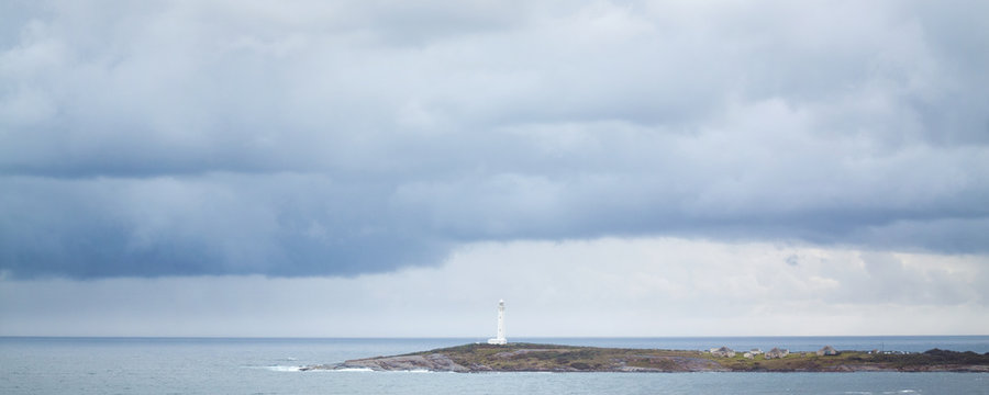 Kap Leeuwin Leuchtturm bei tr&uuml;bem Wetter