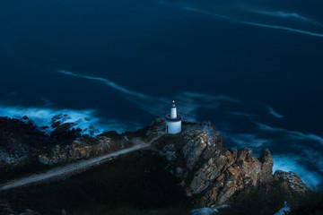 lighthouse fron cies islands in galicia spain
