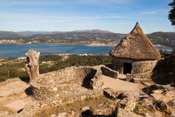 La Guardia, Castro de Santa Tegra, celtic village in Galicia, north spain