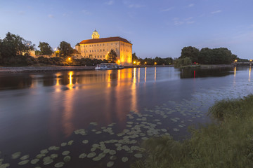 Fototapeta premium Castle Podebrady near river Labe in Central Bohemia, Czech republic