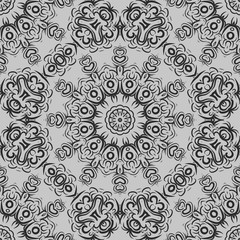 Seamless vector pattern. Geometric floral ornament. For Interior decoration, wallpaper, presentation, fashion design, print