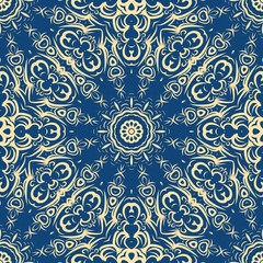 Seamless vector pattern. Geometric floral ornament. For Interior decoration, wallpaper, presentation, fashion design, print.