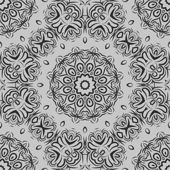 Seamless vector pattern. Geometric floral ornament. For Interior decoration, wallpaper, presentation, fashion design, print